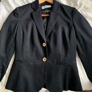 Black Calvin Klein blazer- gold buttons (Size 2)